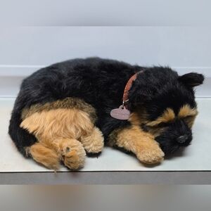 Perfect Petzzz German Shepard Realistic Sleeping Breathing Plush Dog